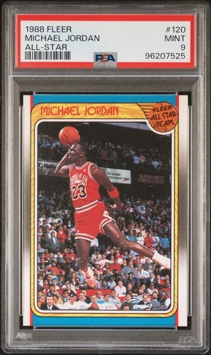 1988 Fleer Michael Jordan #120 ALL STAR Basketball Card PSA 9 MINT