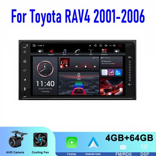 7" For Toyota RAV4 2001-2006 Apple Carplay Android 15 Car Radio Stereo Navi GPS  - Picture 5 of 24