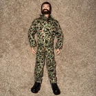 Land Adventurer Flocked Brown Hair Beard 12" GI Joe 1970 Hasbro Vintage! Figure