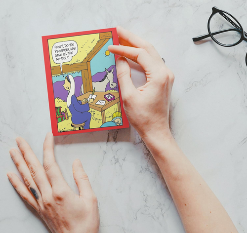 Papel - Tarjetas de Navidad divertidas - Heredar el nacimiento - Cristo religioso humorístico... - Imagen 9 de 9