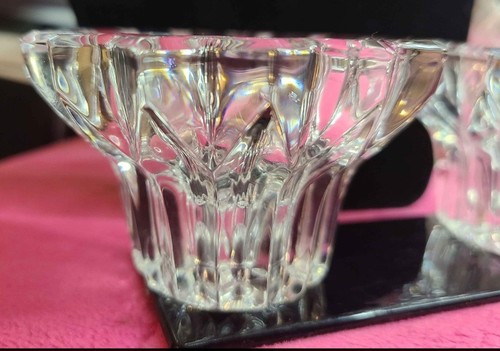 PAIR OF ACTION / ZAJECAR 24% LEAD CRYSTAL CANDLE HOLDERS MADE IN YUGOSLAVIA HD29 - Picture 4 of 11