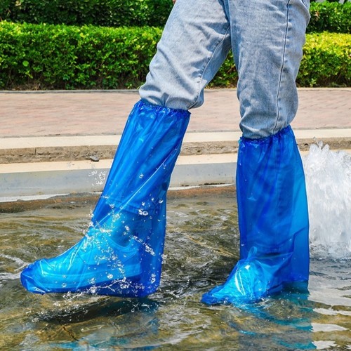 10Pairs Shoe Covers Disposable Overshoe Waterproof Blue Rain Boot Protect Carpet - Picture 11 of 25