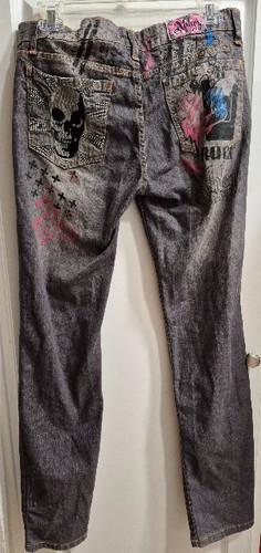 Abbey Dawn by Avril Lavigne schwarze Stonewashed Rock-n-Roll Jeans Größe 9 - Bild 4 von 8