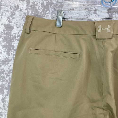 Under Armour Straight Leg Trouser Pants Mens Size 36X34 Khaki Brown Golf Casual - Picture 5 of 17