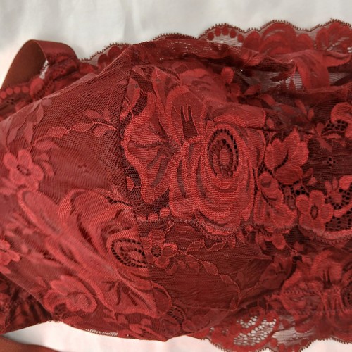 Torrid Comfort Choice Bra Size 52 DD Burgundy Lace Bandeau Wireless Balconette - Picture 6 of 18