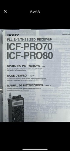 SONY ICF-PRO80 PLL Syntezator Odbiornik FM / LW / MW / SW - Zdjęcie 4 z 7