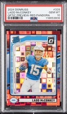 2024 PANINI DONRUSS OPTIC PREV-RED PANDORA #328 LADD MCCONKEY PSA 10