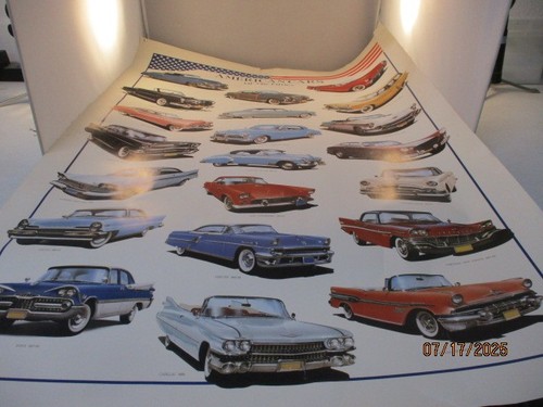 AMERICAN CLASSIC CARS OF THE 50's BY L. PATRIGNANI, AUTHENTIC 1998 POSTER