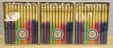 NEW! Premium Pack Of 45 Colorful Beeswax Chanukah Candles  LOT of 3  ZZ3