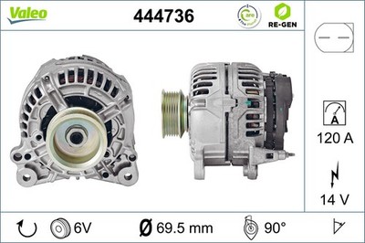Lichtmaschine Generator Lima VALEO RE-GEN - AT 444736 +71.40  Pfand 14V für VW 2