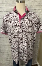 Greyson Men’s Size XXL Creatures Golf Polo Shirt Arctic Pink Panda New