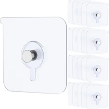 20 Pcs Adhesive Picture Hooks 33 lbs Max 2.2” Load Heavy Duty Picture Hangers Wi