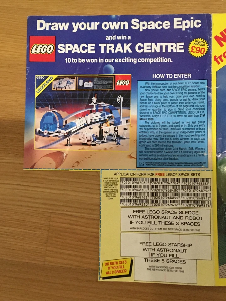 Lego Space Poster 1988 (plus Town and Castle) - RARE - Image 4 of 4