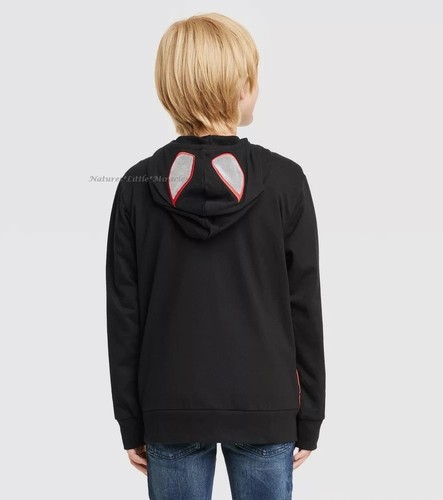 Spiderman Jungen Größe 4-16 XL Hoodie Jacke Kostüm Marvel Maske Miles Morales Kinder - Bild 3 von 5