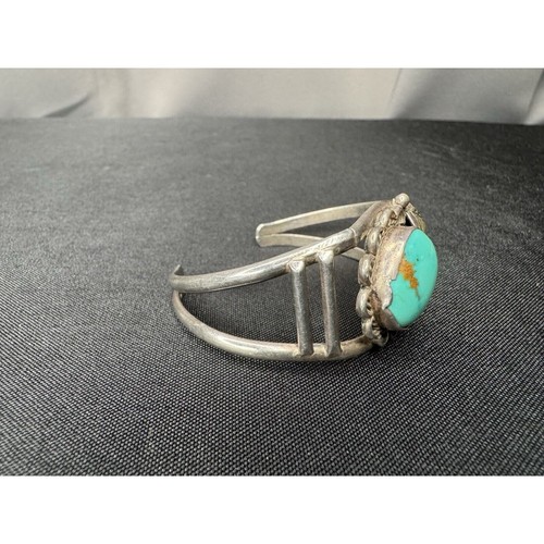 Brazalete turquesa plata esterlina firmado Southwestern JW de 20 gramos - Imagen 5 de 18