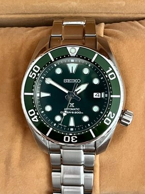 Seiko Prospex 6R35-00A0 Diver's Sumo Chronograph Green Bezel Uhr - Defekt