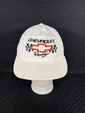 Vintage Chevrolet Racing Baseball Hat Made in USA Checkered Flag