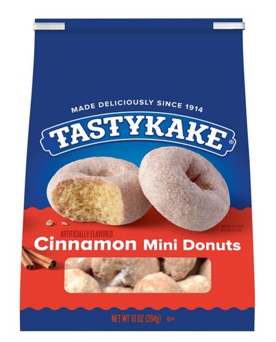 🟡 Neu Tastykake Powered Zimt Gelb Kuchen Brot Weiche Mini Donuts 10oz - Bild 1 von 2