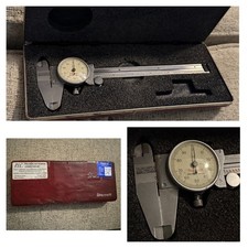 Vintage Starrett Silver Hardened Stainless Steel 6 in Dial Caliper American USA