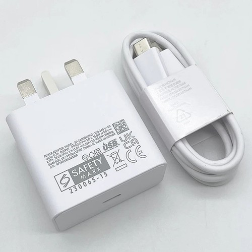 Adattatore e cavo caricabatterie rapido originale 25W spina tipo C per telefoni Samsung Galaxy - Foto 3 di 23