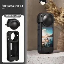 Silicone Case Camera Protective Kit for Insta360 X4 Action Camera Case/Lens Cap