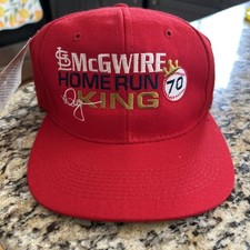 Mark McGwire  70 Home Run King" St Louis Cardinals 1998 Vintage SnapBack Hat-New