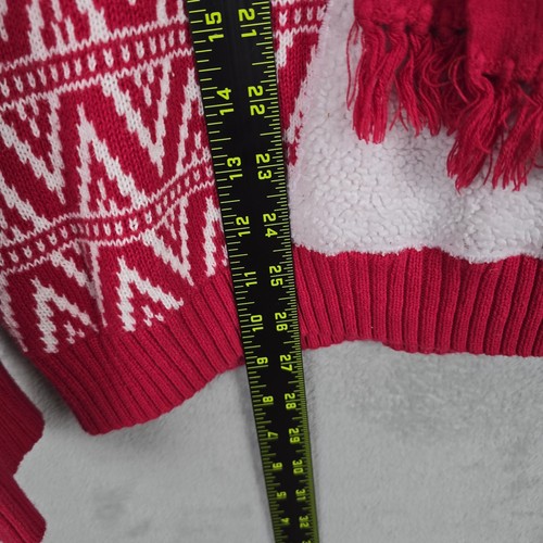 Blizzard Bay Llama Christmas Ugly Sweater Red Scarf Fair Isle Red Size Small - Picture 7 of 9