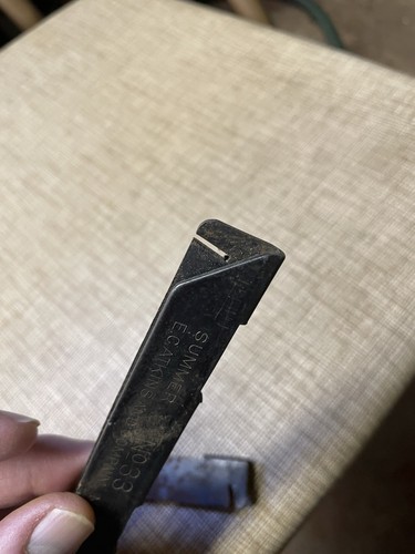 E C Atkins No 33 Saw Set Chisel Sharpen Tool Summer Winter Crosscut Gauge USA - Bild 6 von 8