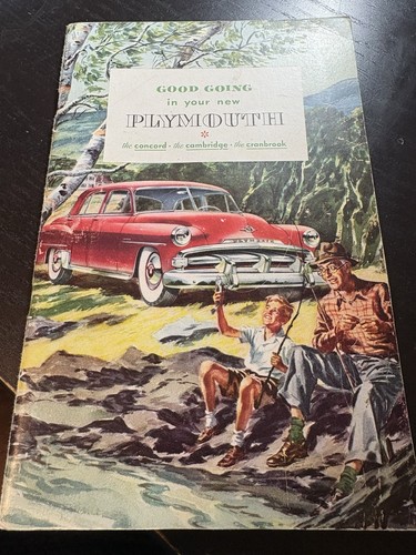1951 1952 Good Going PLYMOUTH Owners Manual Cranbrook Cambridge Concord Original - Picture 1 of 12