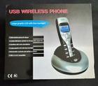 Yealink VOIP USB Cordless Wireless TelePhone - Black Blue Light LCD USB-W1DL