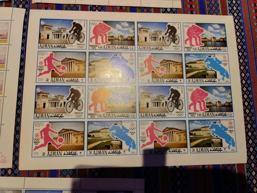 4 Sheets/93 Stamps + Poster Sheet Ajman/Fujeira OLYMPICS Perfect Unused - Picture 15 of 17