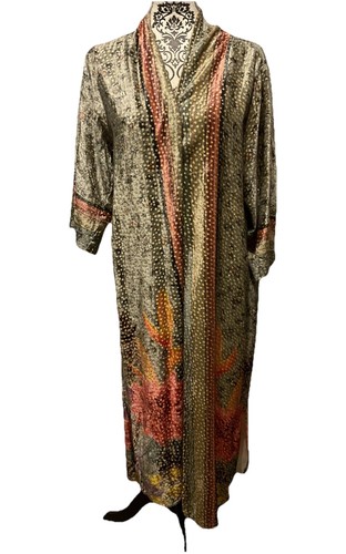 Anthropologie Bl-nk London Floral Boho Kaftan Cover Up Kimono One Size Multicolo - Picture 6 of 23