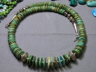 NAVAJO Liberty Dime Beads ROYSTON TURQUOISE Sterling Silver 22.5" 96g Necklace