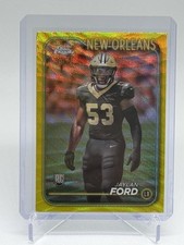 2024 Topps Chrome Football Jaylan Ford RC Yellow Wave Refractor /75
