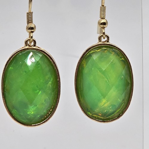 Lot of Earrings & Necklace Pendants Heart Flowers White Yellow Green French Hook - Picture 11 of 23