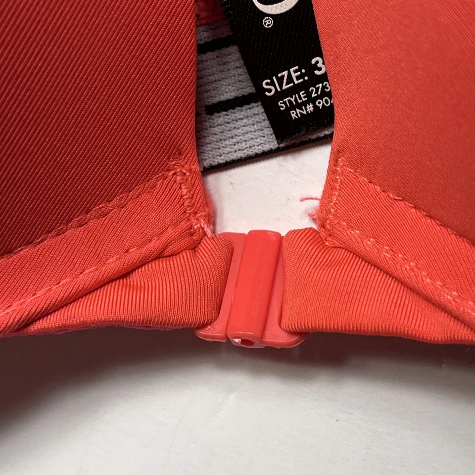 Бюстгальтер женский XOXO 34C оранжевый на косточках пуш-ап X задняя передняя застежка погружение деми - Изображение 3 из 4