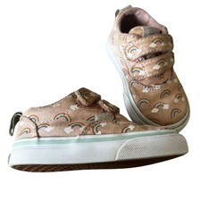 Toddler Pink Rainbow Vans Sneakers Size 4
