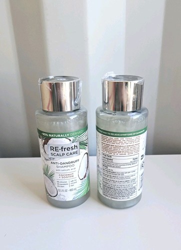 Lot Of 2 RE-Fresh Scalp Care Anti-Dandruff Shampoo Coconut Soothe 13.5 oz - Picture 2 of 2