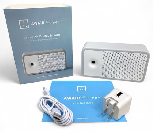AWAIR Element Indoor Air Quality Monitor White Tested REV3E