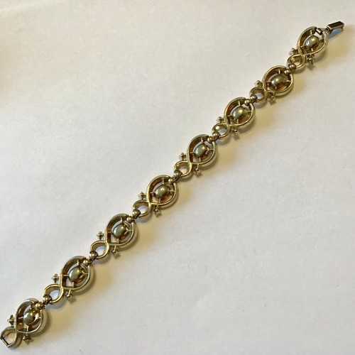 VINTAGE CROWN TRIFARI SIGNED CLEAR RHINESTONE BRACELET C2 - Picture 2 of 2