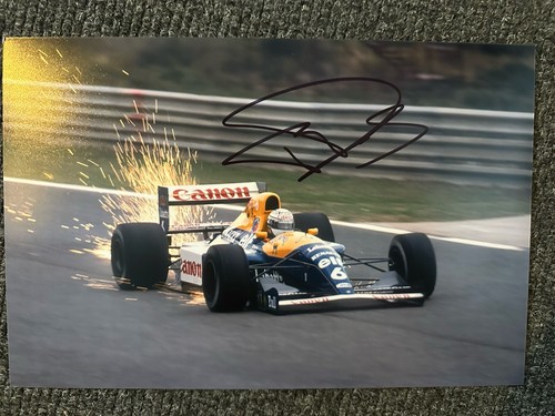 RICCARDO PATRESE HANDSIGNIERTES 12X8” FOTO WILLIAMS F1 PFEILE BENETTON BRABHAM
