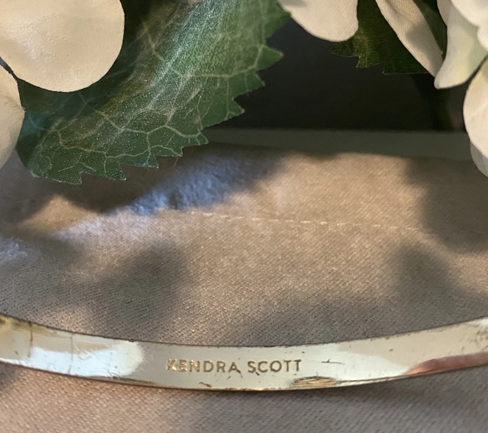 Kendra Scott Elton Cuff Bracelet ~ Gold & Iridescent Drusy - Image 4 of 4