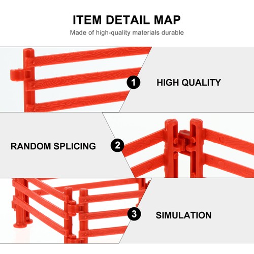 50 Pezzi Recinzione Giocattoli Giardino Recinzione Fattoria Recinzione Giocattolo Simulazione Recinzione Giocattoli - Foto 9 di 12