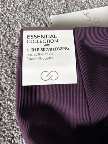NWT CALIA Women's Seamed Ribbed Essential 7/8 Legging Size XS - Velvet Plum - Picture 7 of 8