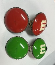 Boyds Bear M M Resin Trinket Box Set of Red and Green