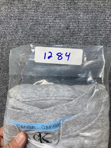 Calvin Klein Felpa Donna Taglia S Grigio Pullover Manica Lunga - Foto 10 di 10