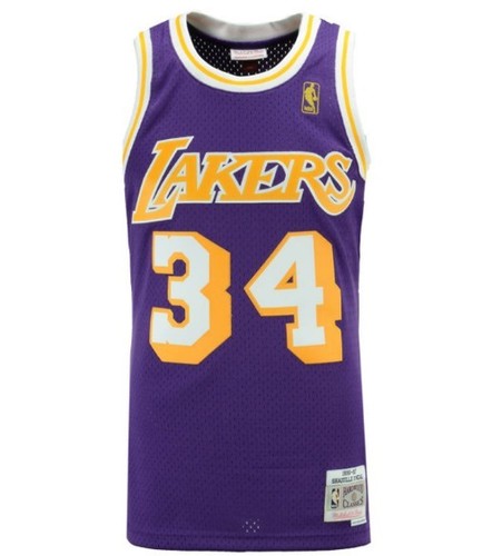 Shaquille Oneal Los Angeles Lakers Mitchell Ness NBA Mesh Swingman Trikot Lila - Bild 1 von 2
