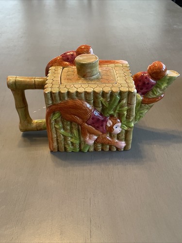 CBK LLC Monkey Bamboo Tea Pot And Candle Holders 1998 - Picture 4 of 14