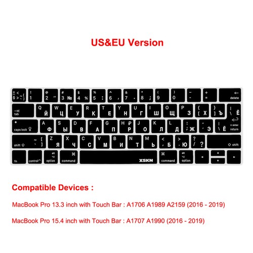 XSKN Russian Silicone Keyboard Cover for Macbook Pro Air 13 14 15 16 M1 M2 M3 - Picture 36 of 72