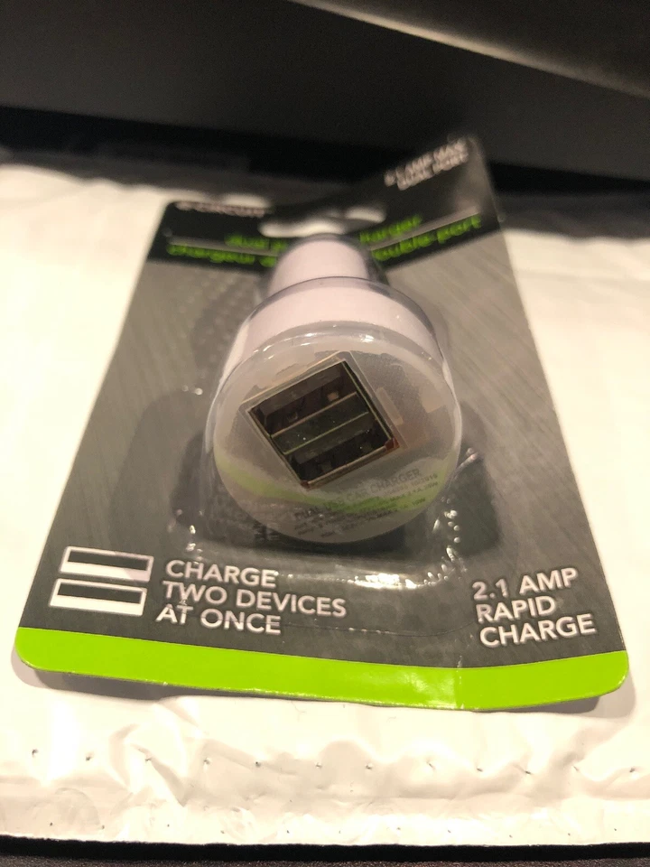 DUAL PORT WHITE DUAL PORT CAR CHARGER - Image 4 of 4